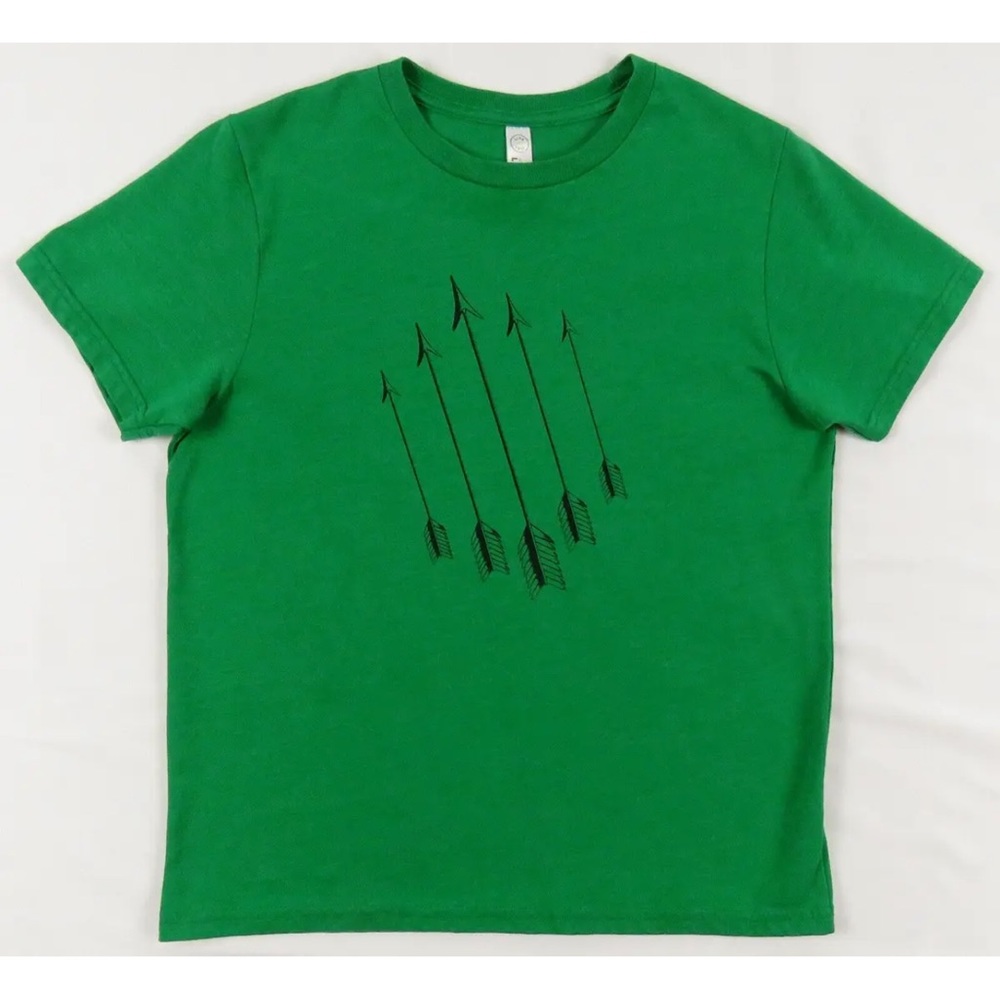Live And Tell LAT Arrow Archery Green Boys Youth Short Sleeve Crewneck T Shirt M